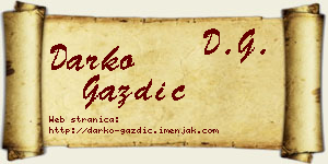Darko Gazdić vizit kartica